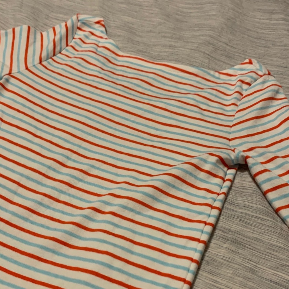 GAP Red White Blue Striped Boatneck T-Shirt Small